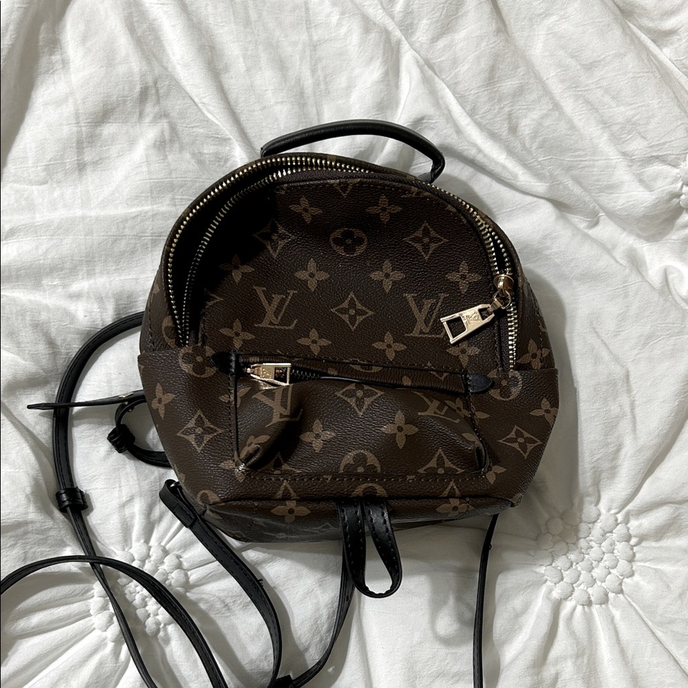 Small Dark Brown Monogram Backpack